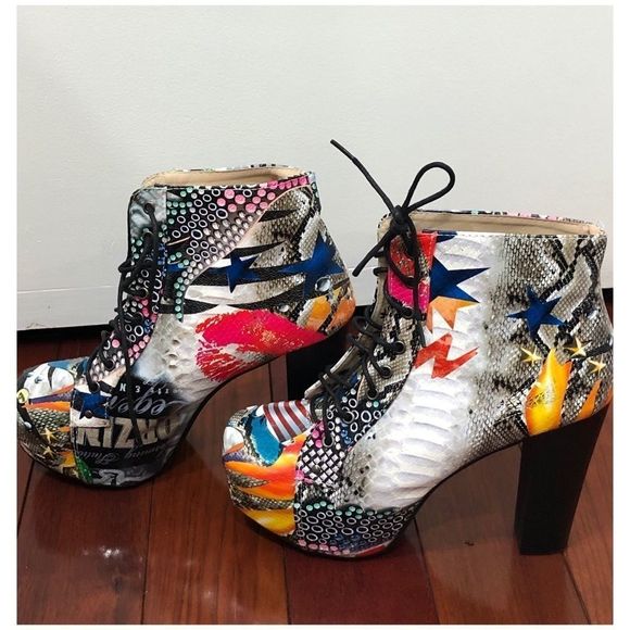 Colorful Women's Ankle Boots - Picture 1 of 5